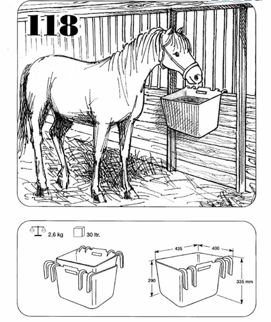 Mangiatoia grande portatile per cavalli in plastica capacità 30 lt Ok Plast - foto 1