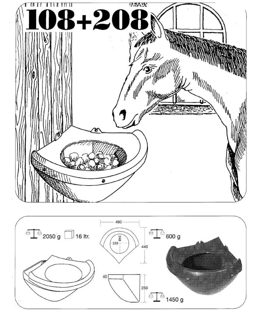 Mangiatoia angolare tonda da box per cavalli in plastica verde capacità 16 lt Ok Plast - foto 1