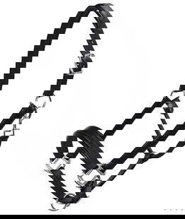 Cavezza in cuoio imbottita linea basic con fibbie nichelate