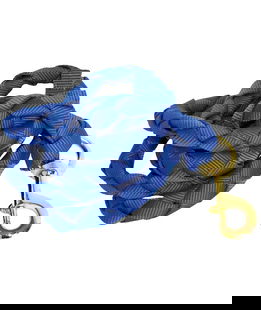 Lunghina in nylon rigido intrecciato con moschettone grande ottonato