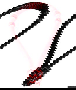 Bosal in cuoio intrecciato con finiture rosse