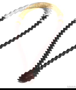 Bosal bicolore in cuoio rivestito in rawhide intrecciato