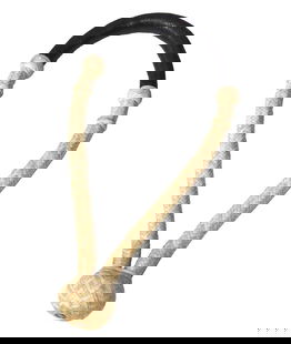 Bosal bicolore in cuoio rivestito in rawhide intrecciato