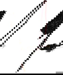 Set bosal in cuoio e mecate in crine con capezzina in cuoio e rawhide intrecciata