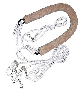 Redini chambon da addestramento in corda con moschettoni