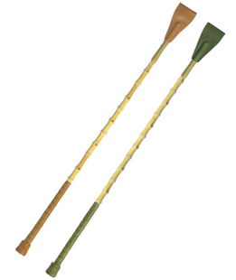 Frustino da salto in bamboo con puntale in cuoio