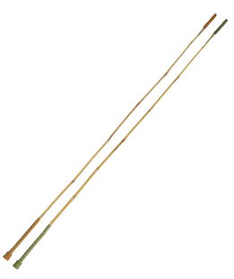 Frustino da dressage in bamboo con puntale in cuoio 120 cm