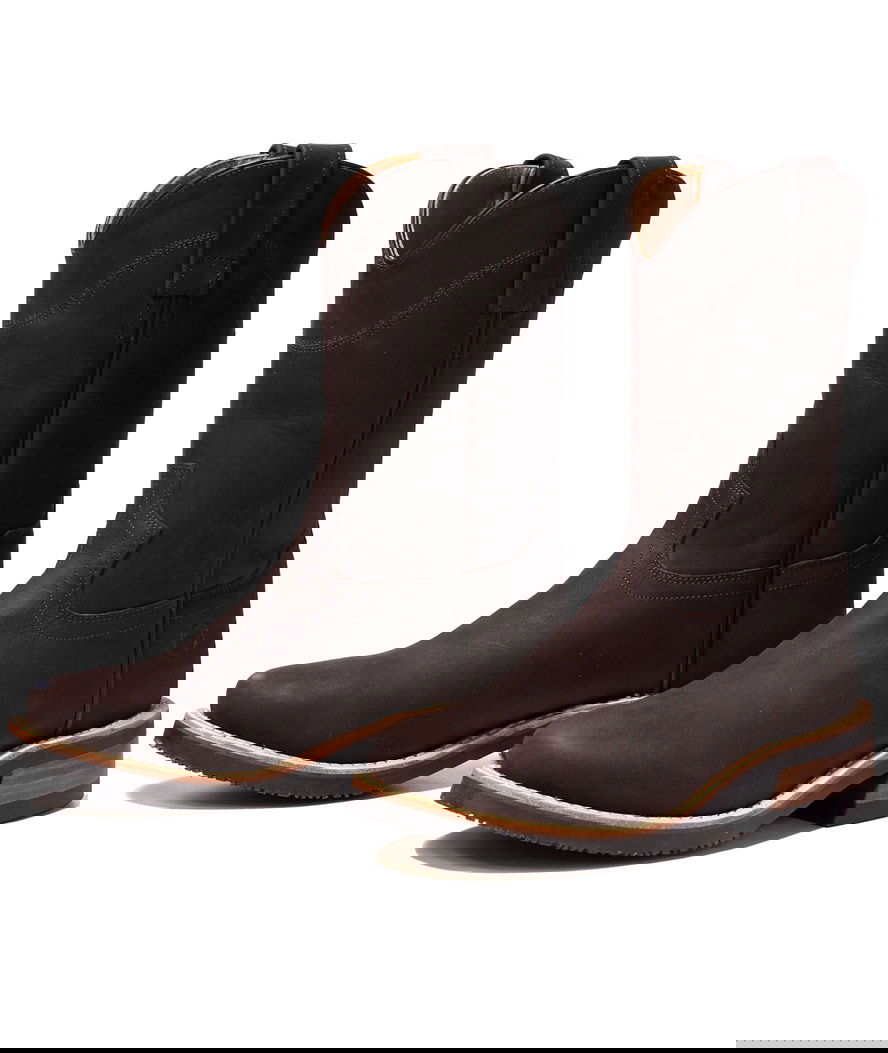 Stivali Old West Roper in pelle con suola in gomma