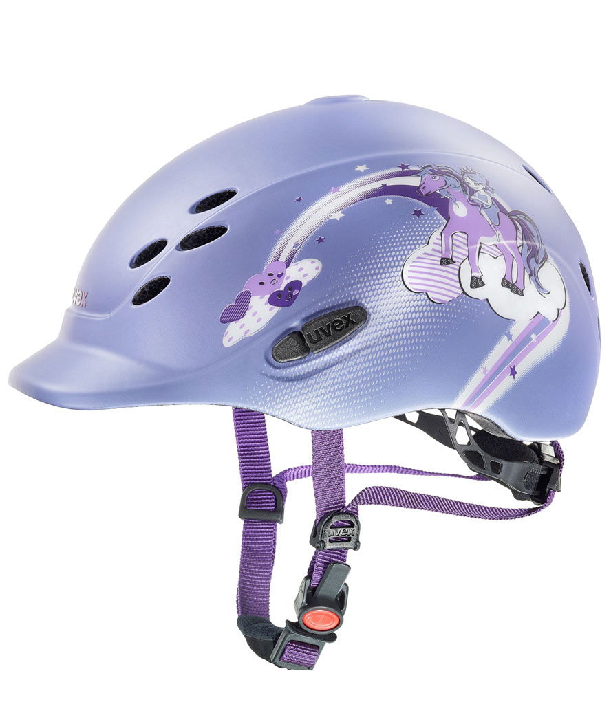 Casco da equitazione uvex Onyxx DEKOR PRINCESS con sistema 3D IAS per bambini opaco 49/54 cm