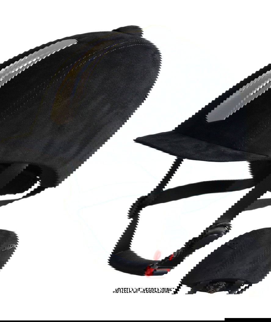 Casco da equitazione in microfibra scamosciata con rotella regolabile XL