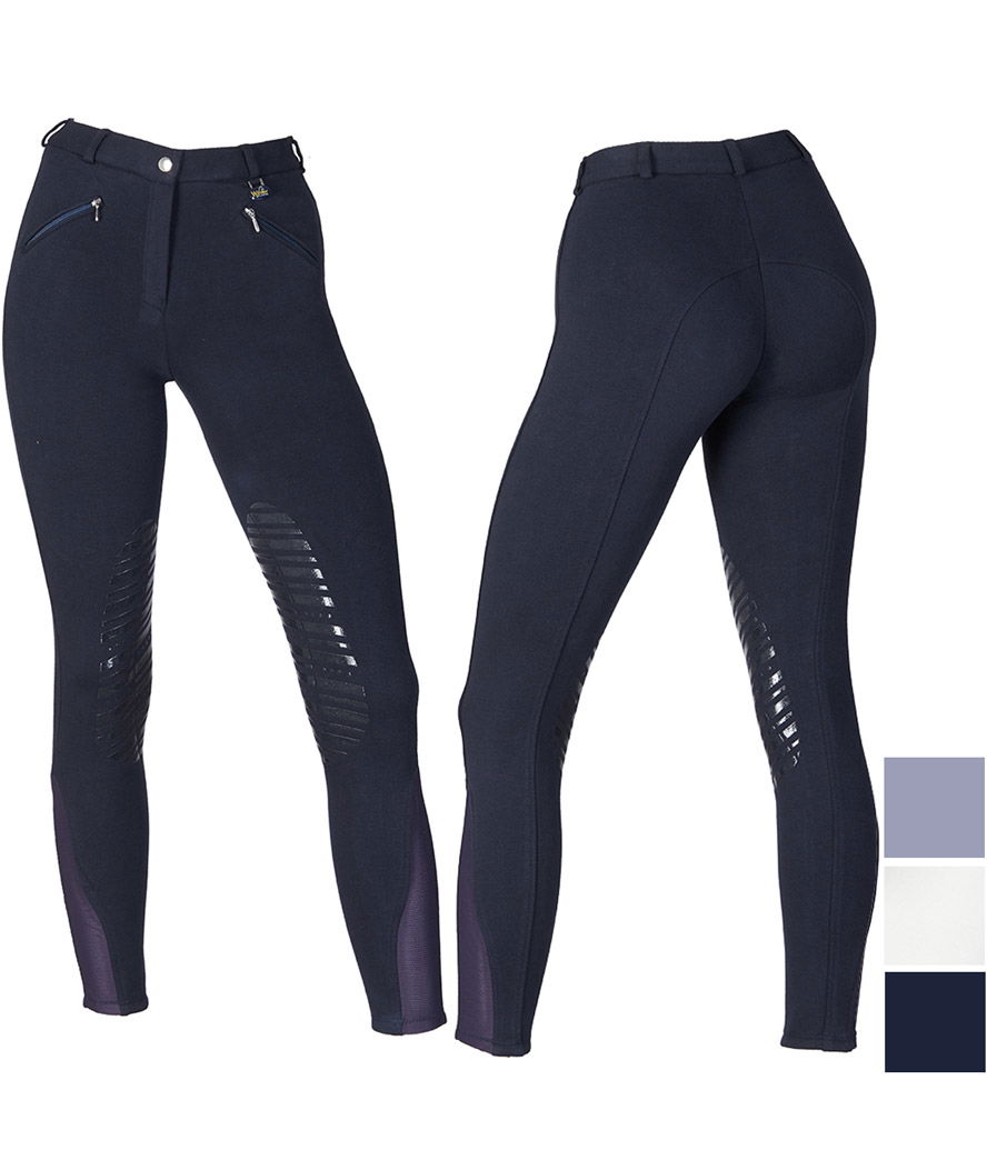 Pantaloni equitazione Winner per donna  in cotone con grip in silicone