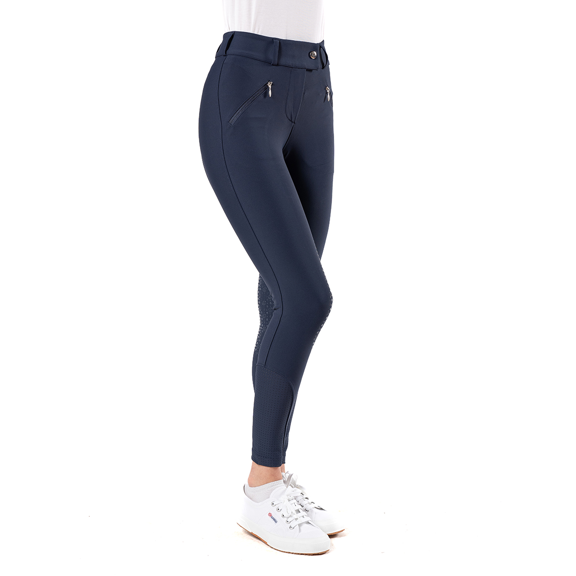 Pantaloni equitazione da donna modello Evo con grip al ginocchio - foto 3