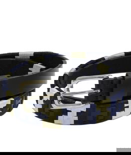 Cintura da equitazione in cuoio Cover con ricamo H altezza 26 mm