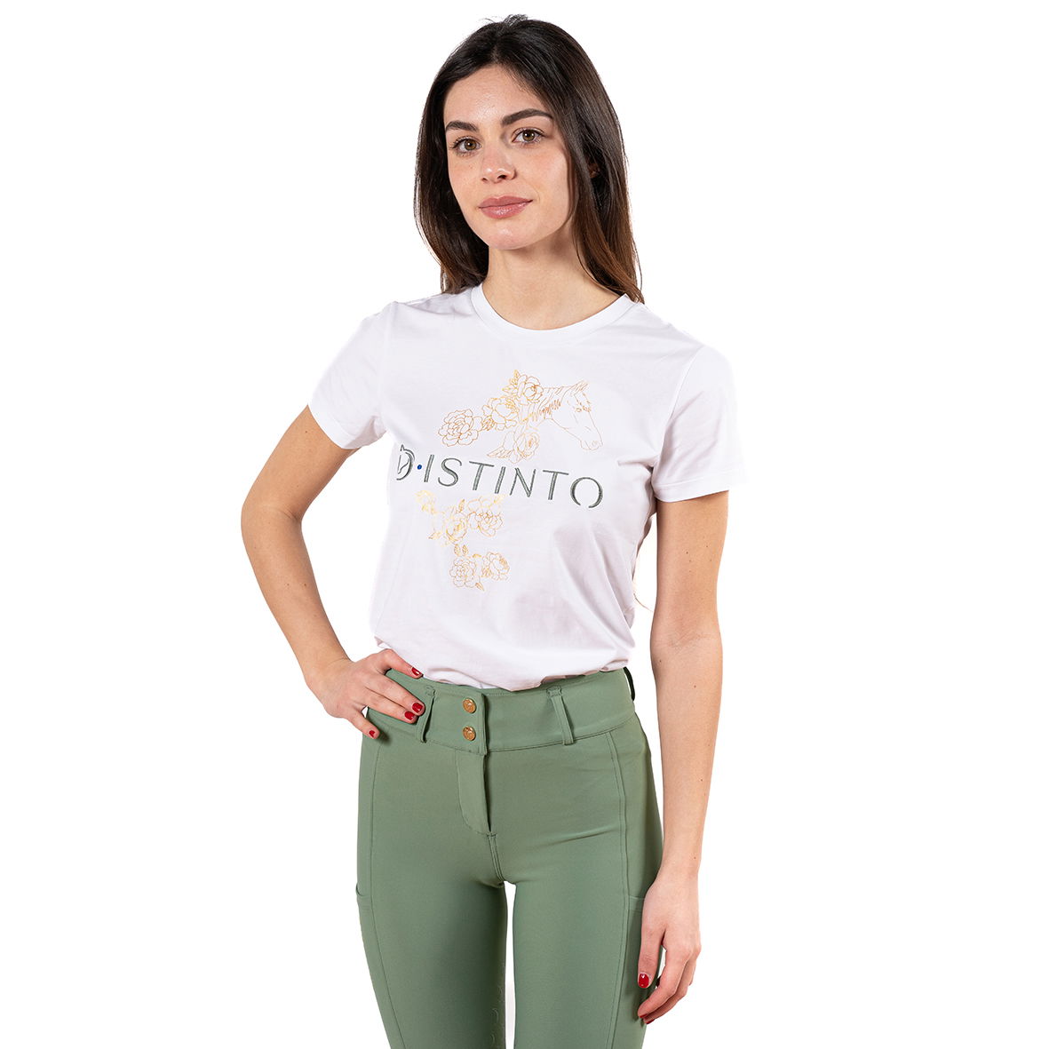 T-shirt equitazione Distinto da donna modello Peonia + cappellino omaggio - foto 2