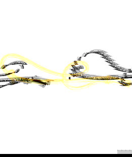 Spilla plastron con frustino e finitura dorata