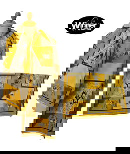 Sciarpa Winner Giallo Ocra con stampa equestre