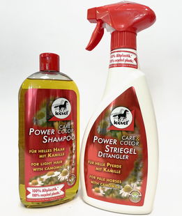 SET MANTI CHIARI: 1 Shampoo 500ml + 1 districante 550ml con camomilla Leovet