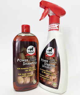 SET MANTI SCURI: 1 Shampoo 500ml + 1 districante 550ml con decotto di noce Leovet