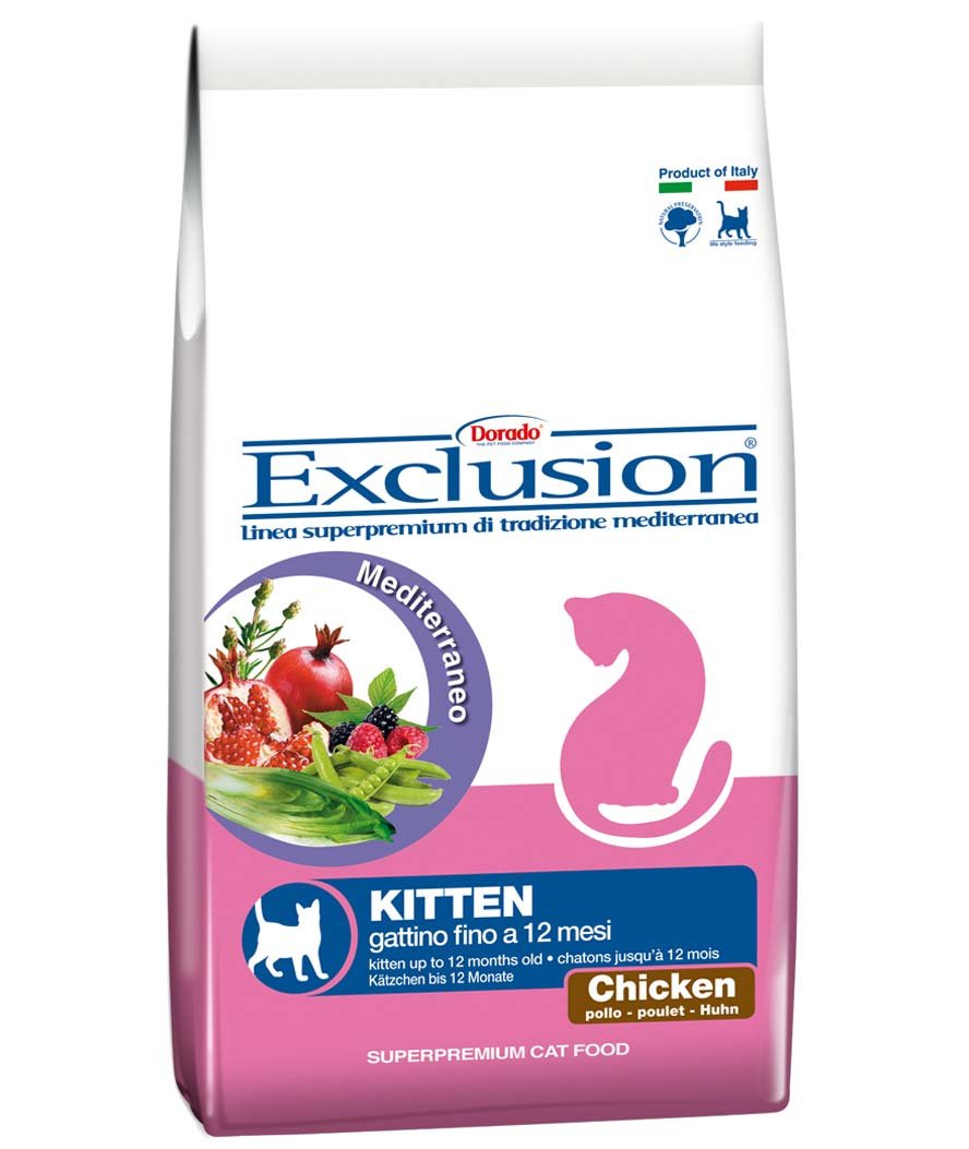 Exclusion Mediterraneo Kitten con pollo per gatti