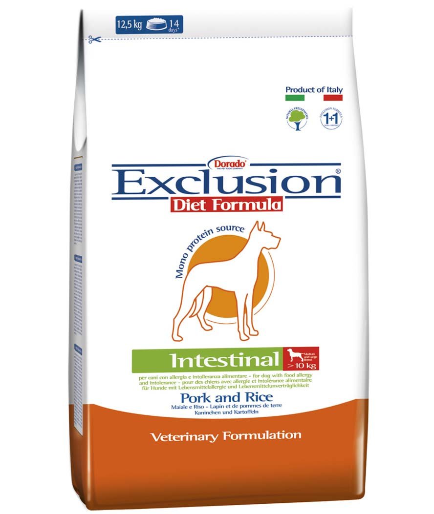 Exclusion Diet Intestinal maiale e riso Medium/Large breed per cani