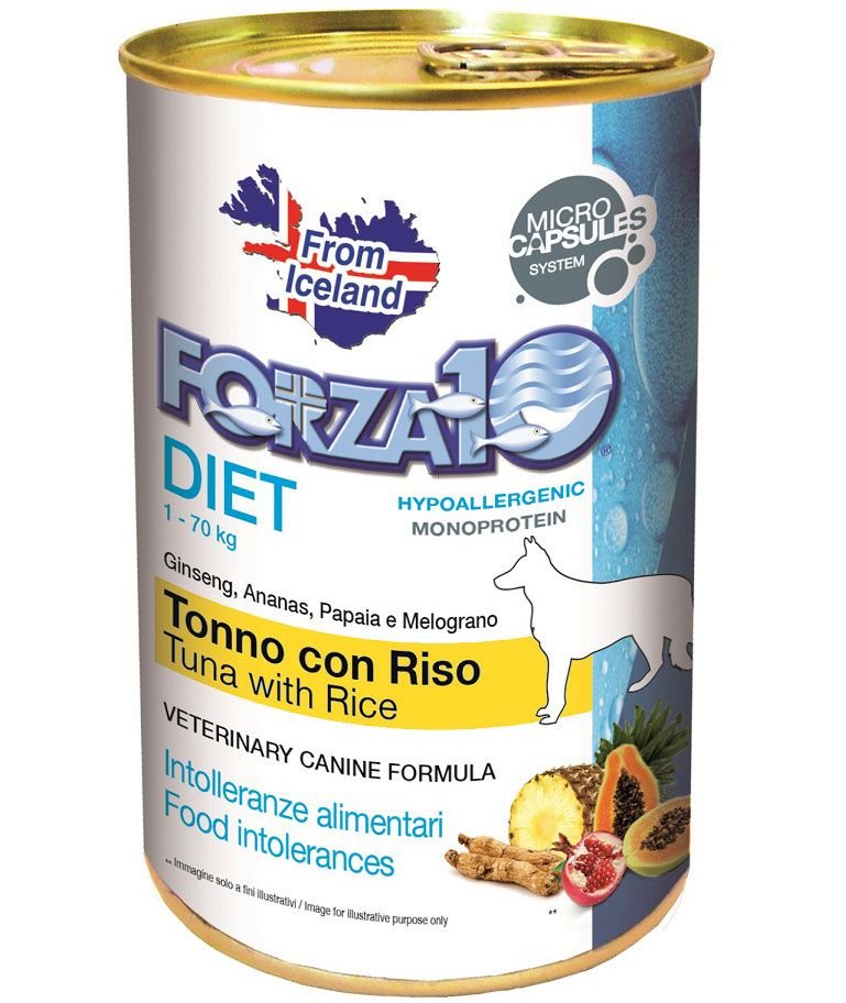 PROMOZIONE Forza10 diet al tonno con riso per cani 21 lattine x 170g cad.