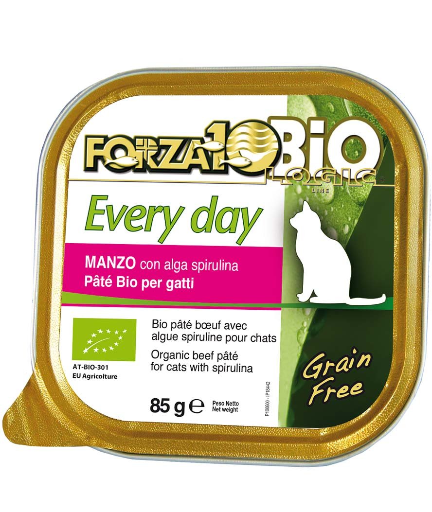 Forza10 Every Day Bio Manzo con alga spirulina da 85 g per gatti