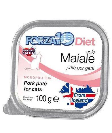 PROMOZIONE Forza10 Solo Diet maiale per gatti 25 vaschette x 100 g cad.