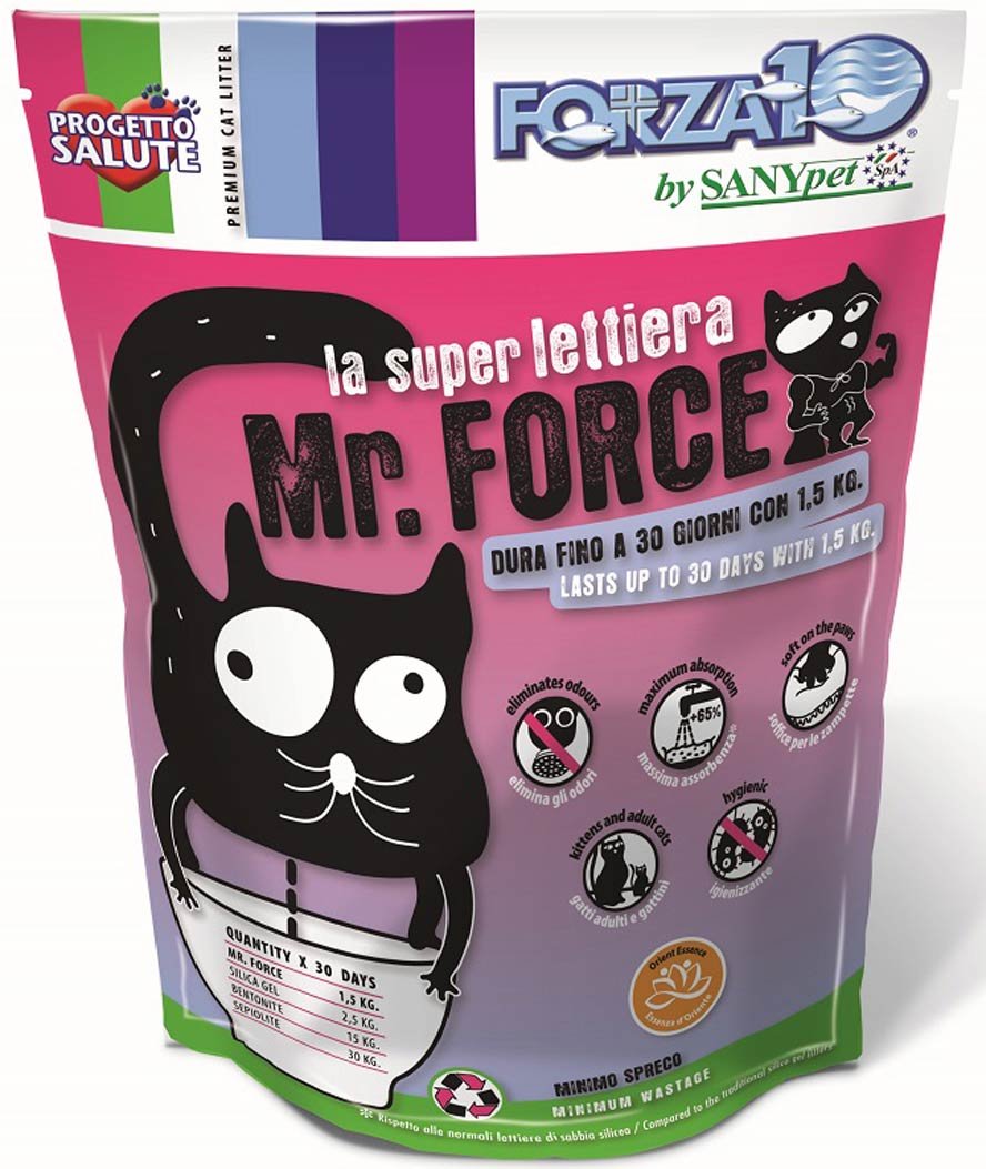 PROMOZIONE Super lettiera Mr. Force profumata in busta da 1,5 kg per gatti