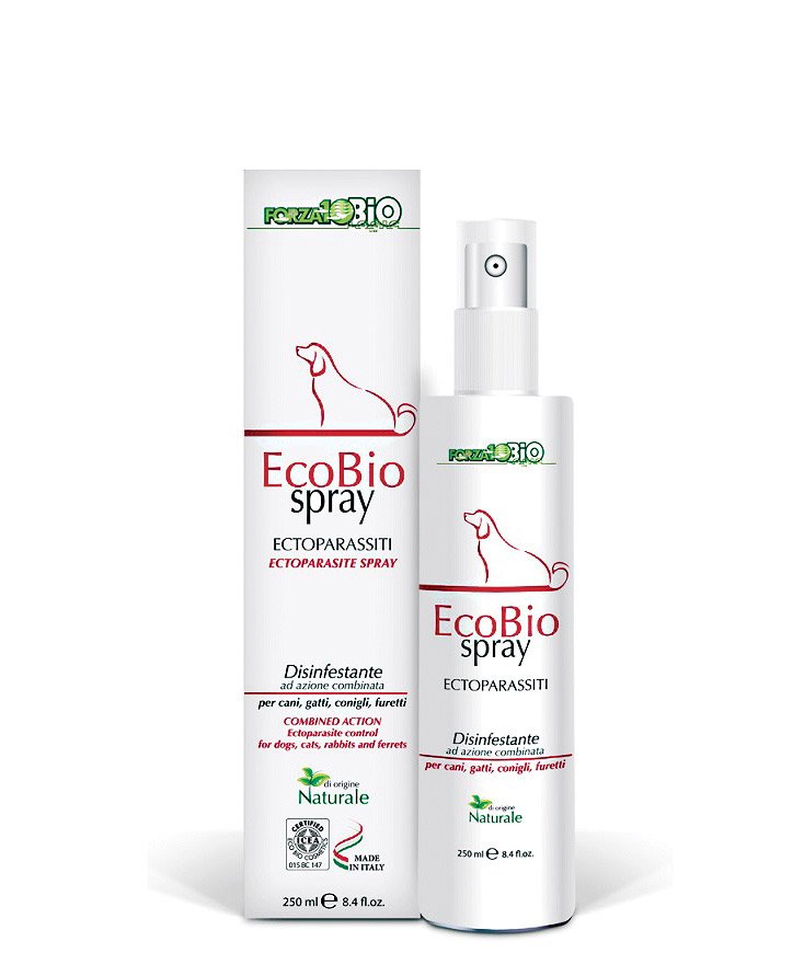PROMOZIONE Forza 10 Ecobio Spray Ectoparassiti Disinfestante per Cani e Gatti Adulti, Conigli e Furetti 250 ml