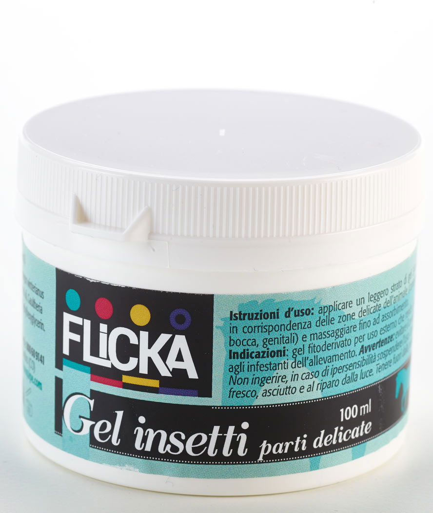 Gel Insetti repulsivo zone delicate FLICKA rende sgradito il cavallo a insetti volanti 100 ml