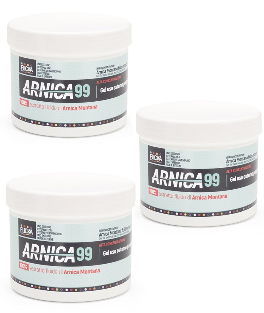 OFFERTA 3 pezzi Arnica 99 FLICKA in gel ad alta concentrazione per cavalli flacone con pump 500 ml cad. - foto 1