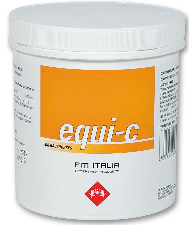 EQUI-C mangime complementare utile come apportatore di Vitamina C nel cavallo sportivo 600g 