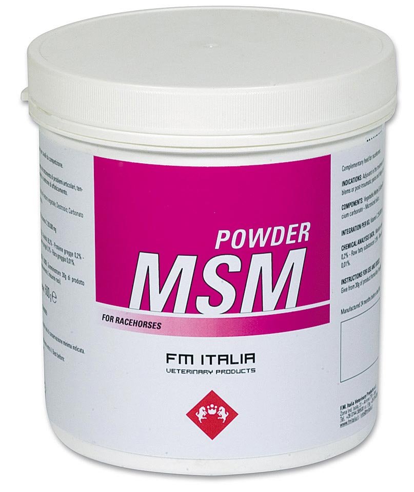 MSM POWDER mangime complementare in polvere per cavalli sportivi 600g
