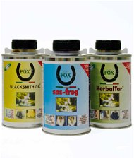 Set 3 pezzi cura dello zoccolo SOS Frog + Herbal Tar + Blacksmith Oil 500 ml prodotti professionali
