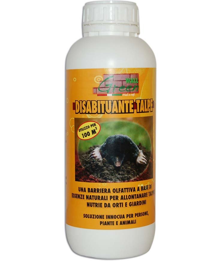 Repellente per Talpe granulare a base di oli essenziali naturali ideale per allontanarle da prato, orto e giardino 1000 ml