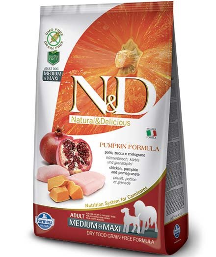 PROMOZIONE Farmina N&D Pumpkin grain free adult medium e maxi cinghiale mela e zucca per cani 2,5 KG