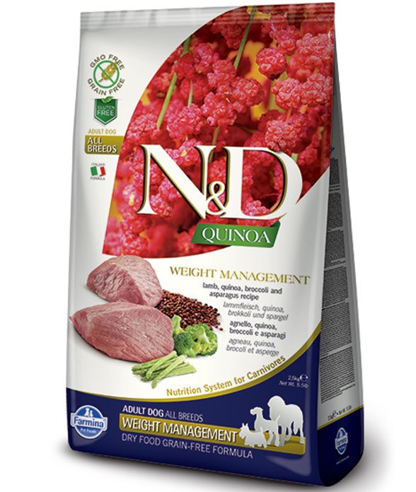 Farmina N&D Quinoa Weight Management con Agnello Adult All Breeds per cani