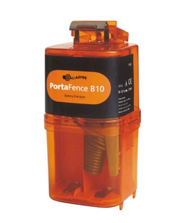 Elettrificatore Gallagher B10 a batteria 12V per recinzioni fino 10km per cavalli, bestiame, pecore, capre e maiali