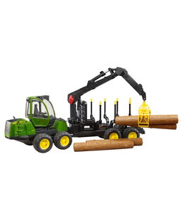 John Deere 1210E Forwarder con 4 tronchi e pinze per legno 1:16