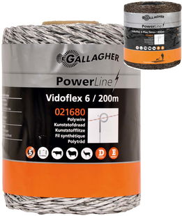 Filo Vidoflex Powerline 6 Gallagher adatto per pecore e capre