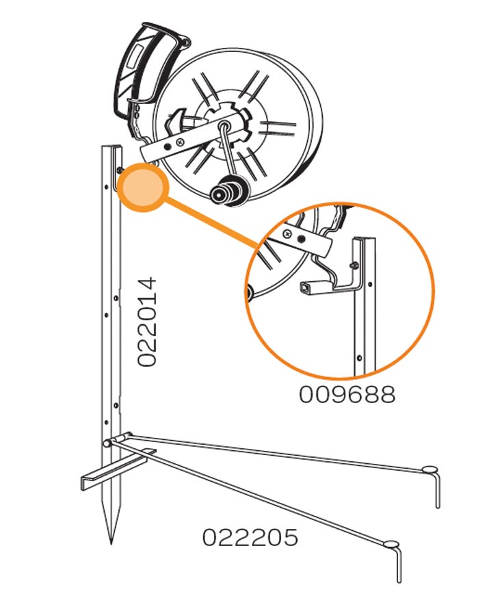 Picchetto di sostegno per avvolgitori per recinzioni elettriche mobili - foto 2