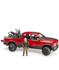 RAM 2500 Power wagon, Scrambler Ducati Desert Sled e guidatore 1:16