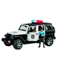 Jeep Wrangler Unlimited Rubicon Auto della polizia con agente 1:16
