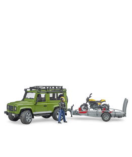 Land Rover Defender, rimorchio + Scrambler Ducati Full Throttle