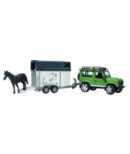 Land Rover Defender, rimorchio per cavalli, 1 cavallo 1:16