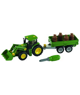 John Deere con rimorchio per il trasporto 1:24