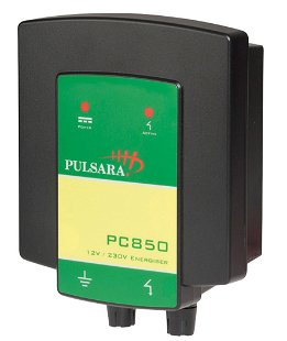 Elettrificatore Pulsara PC850 a corrente 230V e a batteria 12V per recinti da 1,5 a 5 km