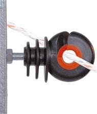 Isolatore ad anello con bullone XDI Gallagher per filo e corda adatti a pali in ferro