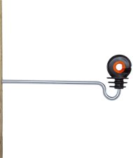 Isolatore curvo distanziatore Gallagher 18 cm XDI per pali in legno, fili e corde  