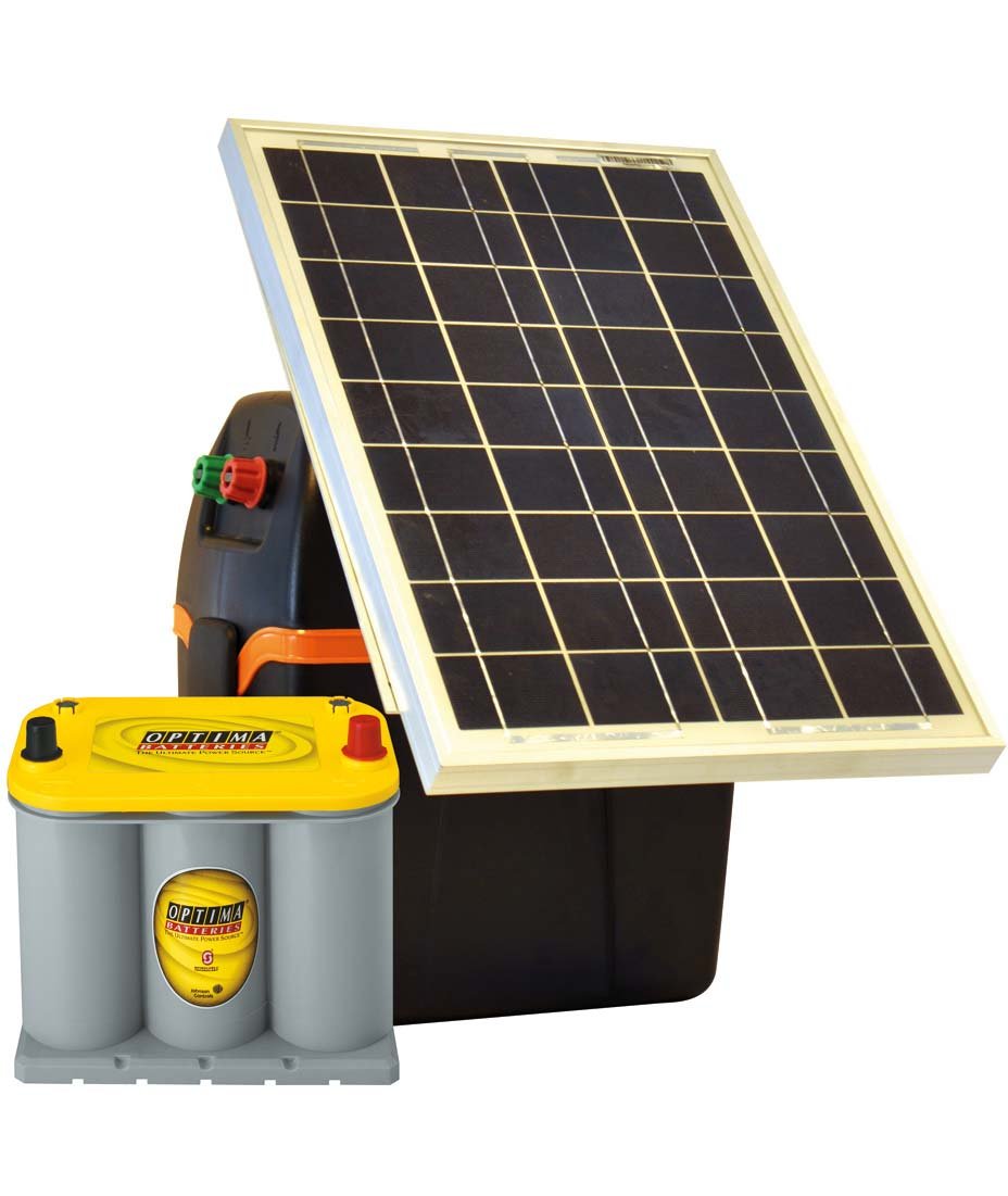 Elettrificatore solare S230 e S220 per recinti fino 20 km con pannello solare e batteria Premium Turbo AGM inclusi per cavalli, bestiame, pecore e maiali
